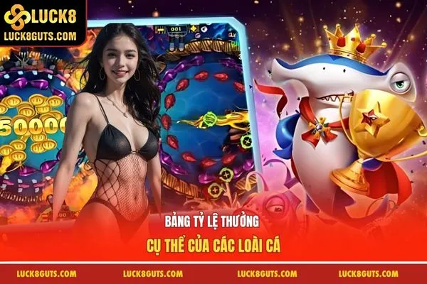 Bảng tỷ lệ thưởng cụ thể của các loài cá
